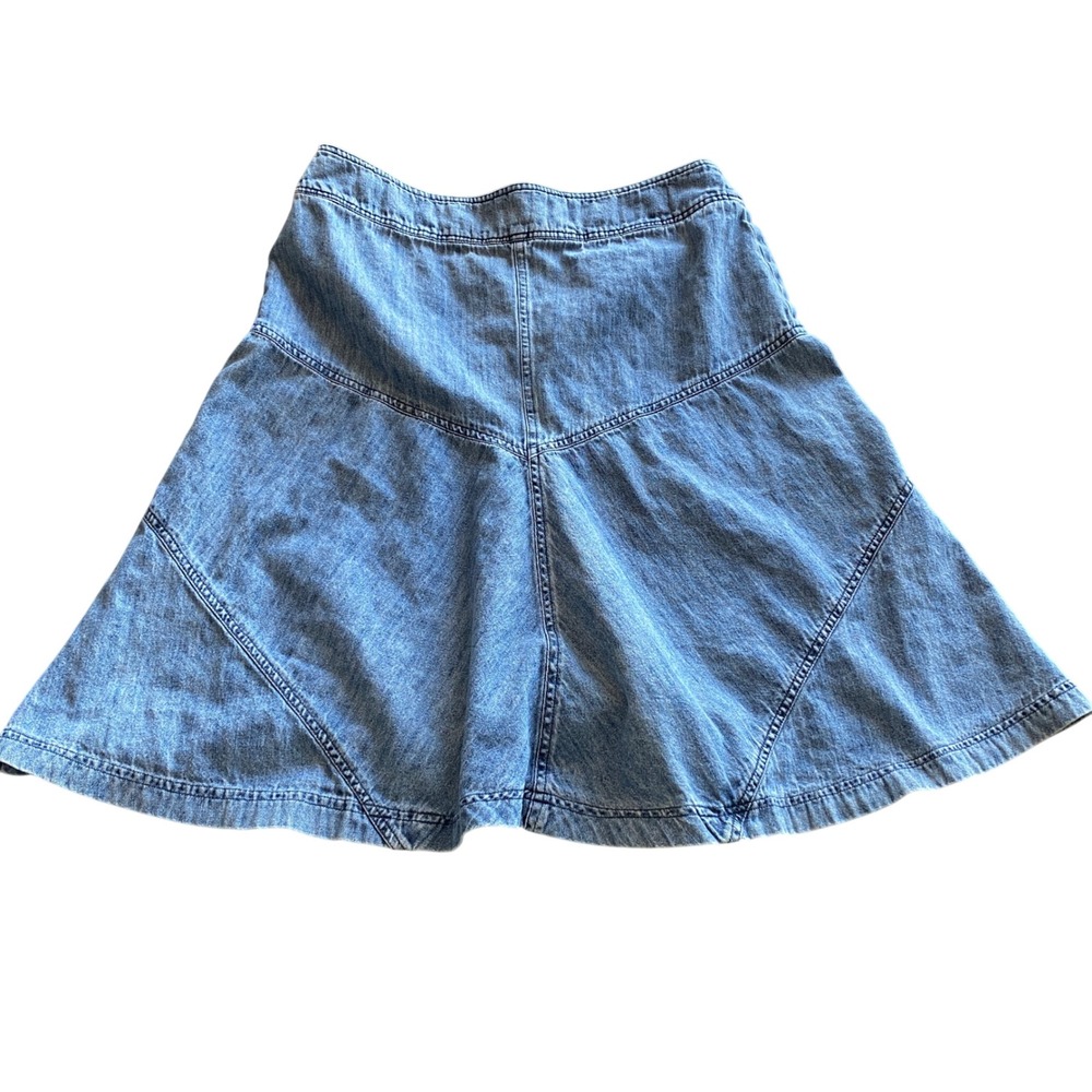 Denim Midi Skirt - Light Blue